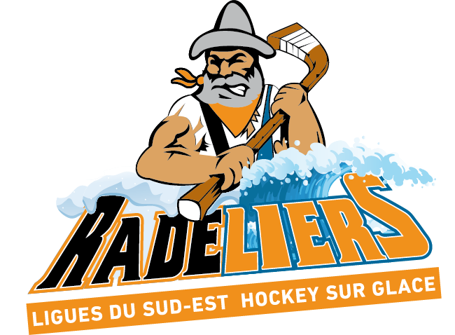 Logo des Radeliers : ligues AURA et SUD de hockey sur glace.